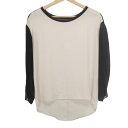 【中古】rag&bone(ラグアンドボーン) 長袖カットソー アイボリー×黒