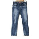 【中古】RED CARD(レッドカード) ジーンズ フルレングス/ダメージ加工 ネイビー