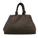 【中古】BOTTEGA VENETA(ボッテガヴェネタ) トートバッグ ショッパートート ダークブラウン レザー(4)