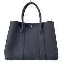 【中古】HERMES(エルメス) ガーデンパーティPM トートバッグ ブルーインディゴ