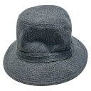 【中古】Borsalino(ボルサリーノ) ハット ダークグレー ウール、カシミヤ