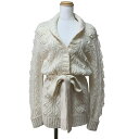 【中古】Aquascutum(アクアスキュータム) カーディガン 長袖/ロング丈 アイボリー ウール、アルパカ(4)