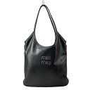 【中古】miumiu(ミュウミュウ) アイビー トートバッグ 黒 レザー