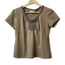 【中古】自由区/jiyuku(ジユウク) 半袖Tシャツ ダークグリーン×カーキ