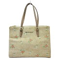 【中古】JILL by JILLSTUART(ジルバイジルスチュアート) トートバッグ 花柄/刺繍/ラメ ベージュ×ライトブラウン×マルチ