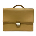 【中古】Cartier(カルティエ) カボション ビジネスバッグ ライトブラウン レザー