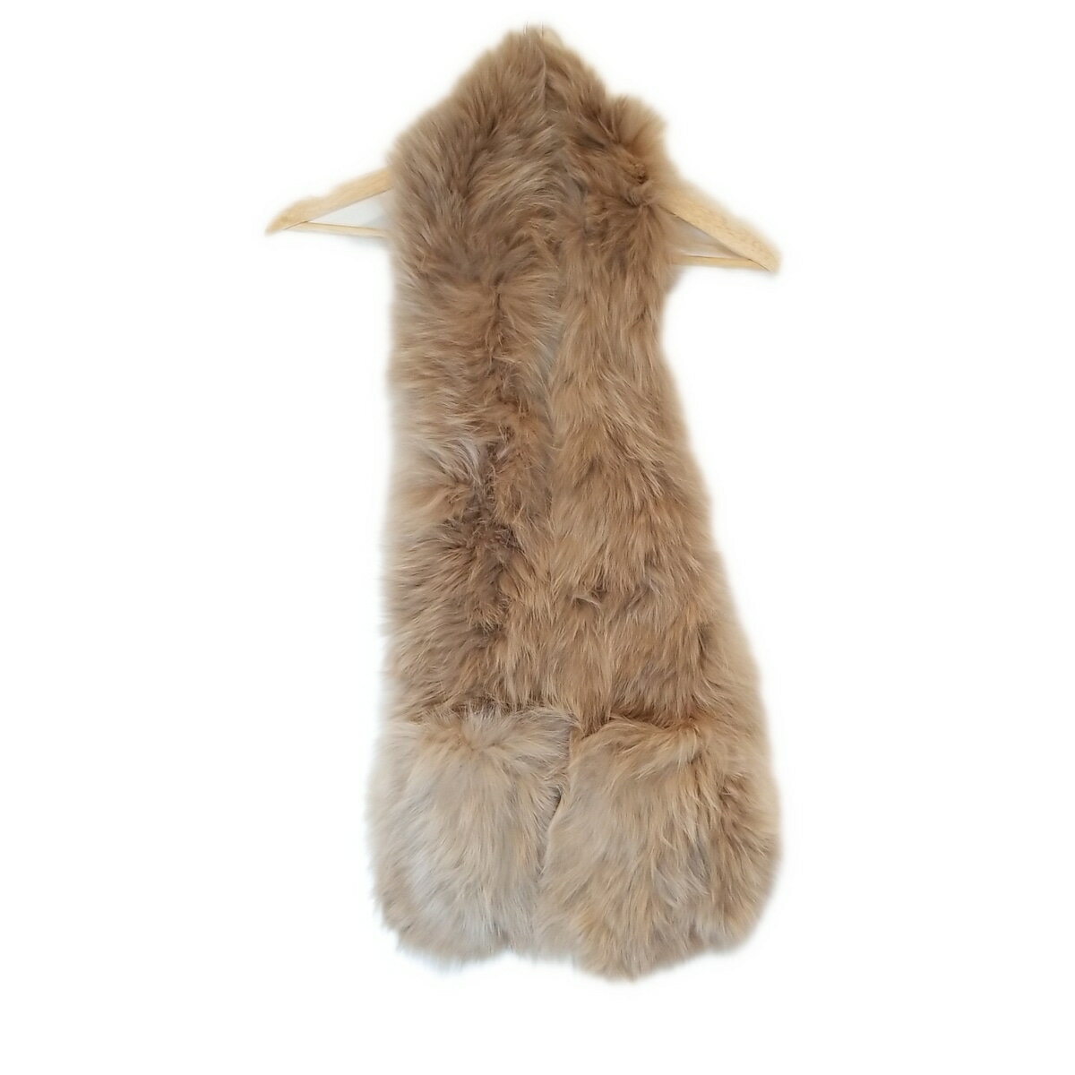 【中古】23区(ニジュウサンク) マフラー ティペット ベージュ フォックス