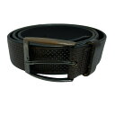 【中古】HUGOBOSS(ヒューゴボス) ベルト 型押し加工 ダークブラウン×シルバー レザー(4)
