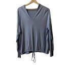 【中古】theory(セオリー) パーカー 長袖/シルク/プルオーバー ライトブルー