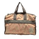 【中古】LESPORTSAC(レスポートサック) ボストンバッグ ペイズリー柄/本体ロックなし ピンクベージュ×アイボリー×グレー(4)