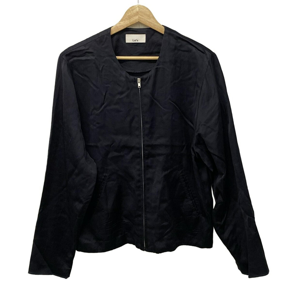 【中古】Lui's(ルイス) ブルゾン 長袖/ジップアップ/春/秋 ダークネイビー