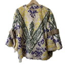 【新着】【中古】Sacai(サカイ) 長袖カットソー クルーネック ベージュ×グリーン×マルチ(4)