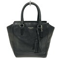 【中古】COACH(コーチ) ハンドバッグ 黒 レザー
