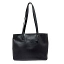 【中古】COACH(コーチ) ショルダーバッグ 黒 レザー