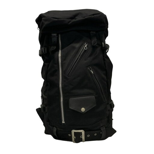 【中古】schott(ショット) リュックサック LUGGAGE LABELコラボ 黒 レザー 【中古】schott(ショット) リュックサック LUGGAGE LABELコラボ 黒 レザー