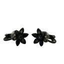 【中古】ANNA SUI(アナスイ) イヤリング フラワー(花) シルバー×クリア×黒