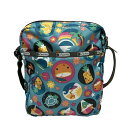 【中古】LESPORTSAC(レスポートサック) ショルダーバッグ ライトブルー×ダークグレー×マルチ