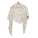 【中古】PINK HOUSE(ピンクハウス) ストール(ショール) レース/リボン アイボリー コットン
