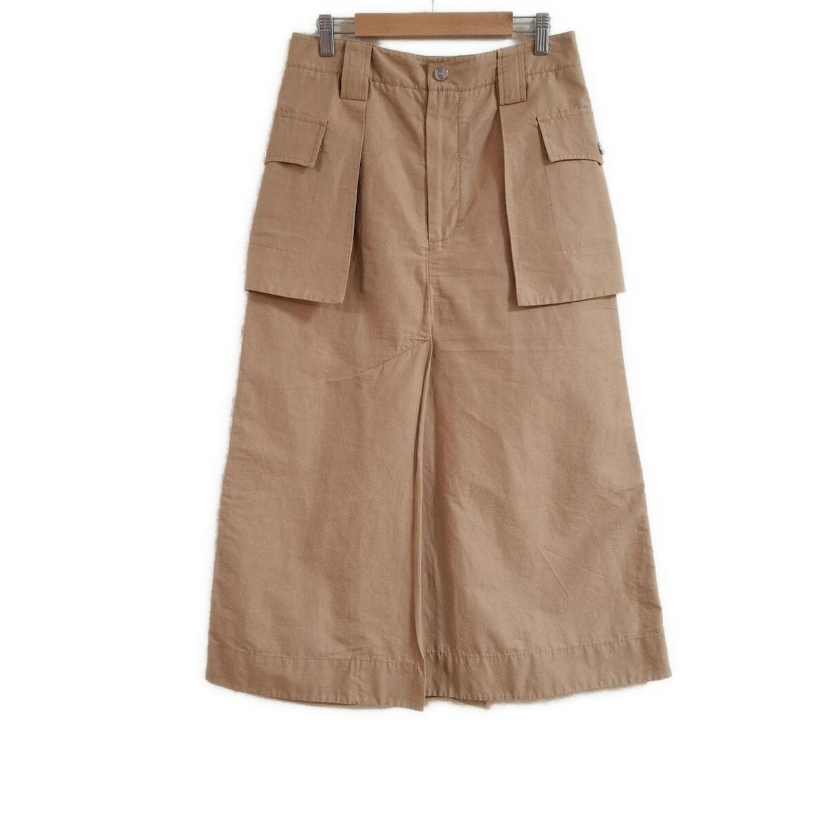 【中古】GANNI(ガニー) ロングスカート 裾スリット ベージュ