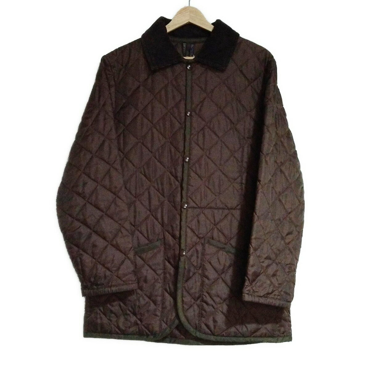 【中古】LAVENHAM(ラベンハム) ジャケット 長袖/キルティング/中綿/秋/冬 ダークブラウン