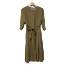 【中古】MACKINTOSH PHILOSOPHY(マッキントッシュフィロソフィー) ワンピース クルーネック/長袖/ひざ丈 ブラウン
