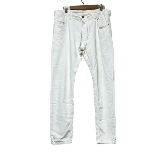 【中古】DIESEL(ディーゼル) パンツ フルレングス/ダメージ加工/ドローコード 白 【中古】DIESEL(ディーゼル) パンツ フルレングス/ダメージ加工/ドローコード 白
