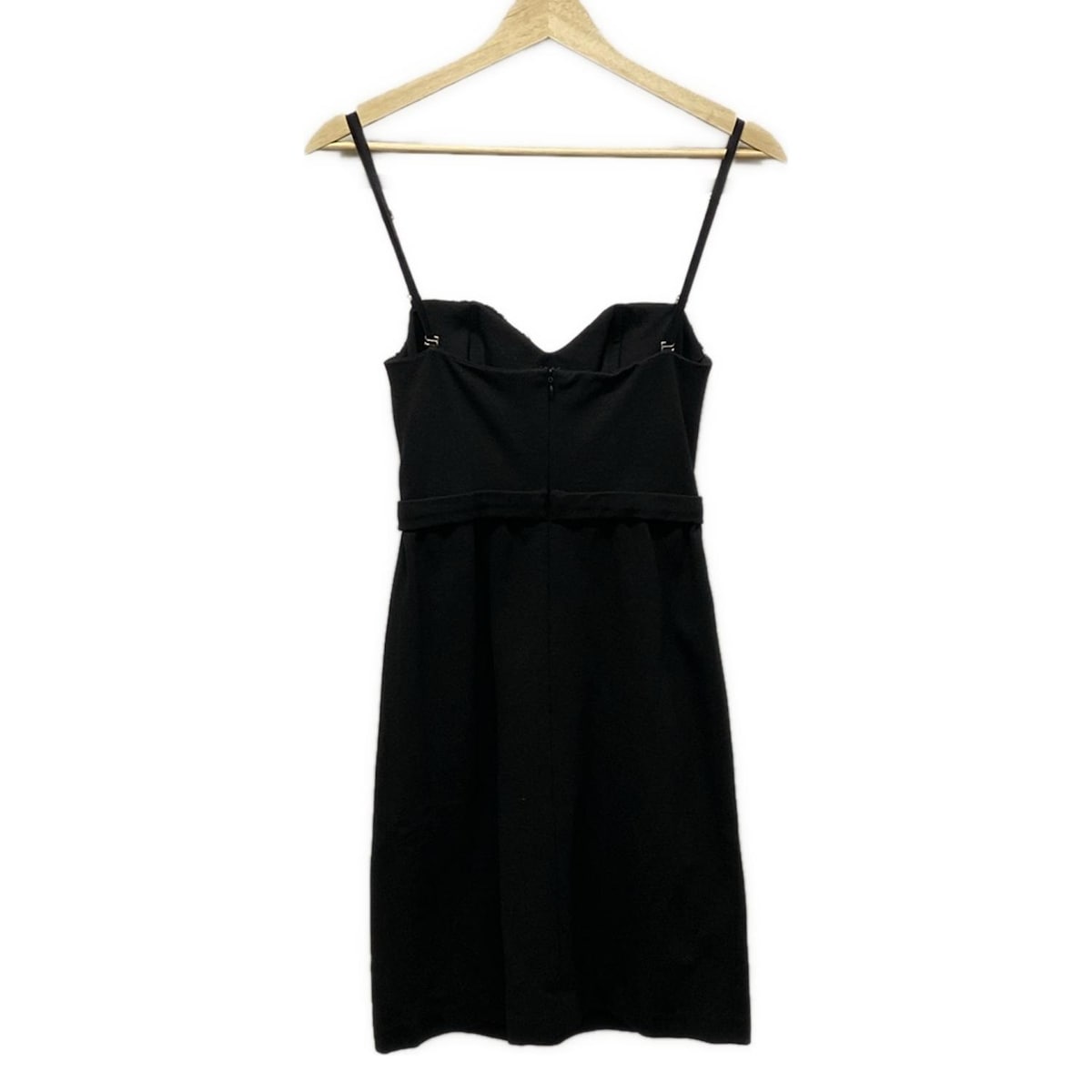 【中古】PAOLA FRANI(パオラ フラーニ) ワンピース キャミワンピ/ミニ/ダルメシアン柄/ギャザー 黒×白×ブルー