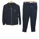 【中古】DIESEL(ディーゼル) レディースパンツセットアップ ジップアップ/ラメ/LOUNGEWEAR 黒