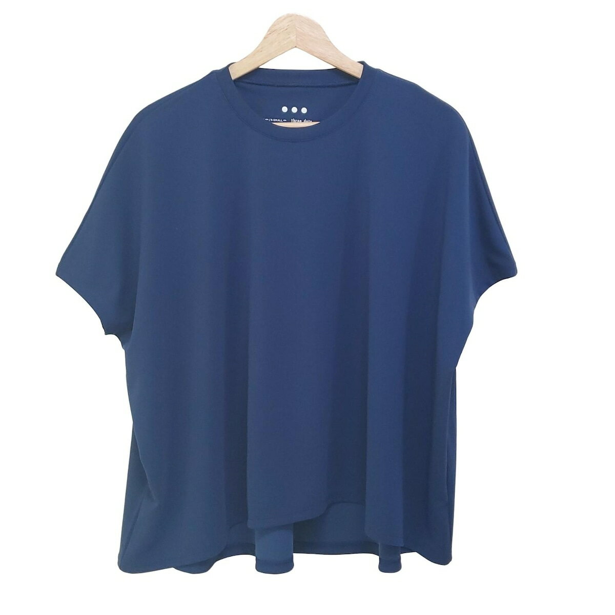 【中古】three dots(スリードッツ) 半袖カットソー クルーネック ネイビー(4)
