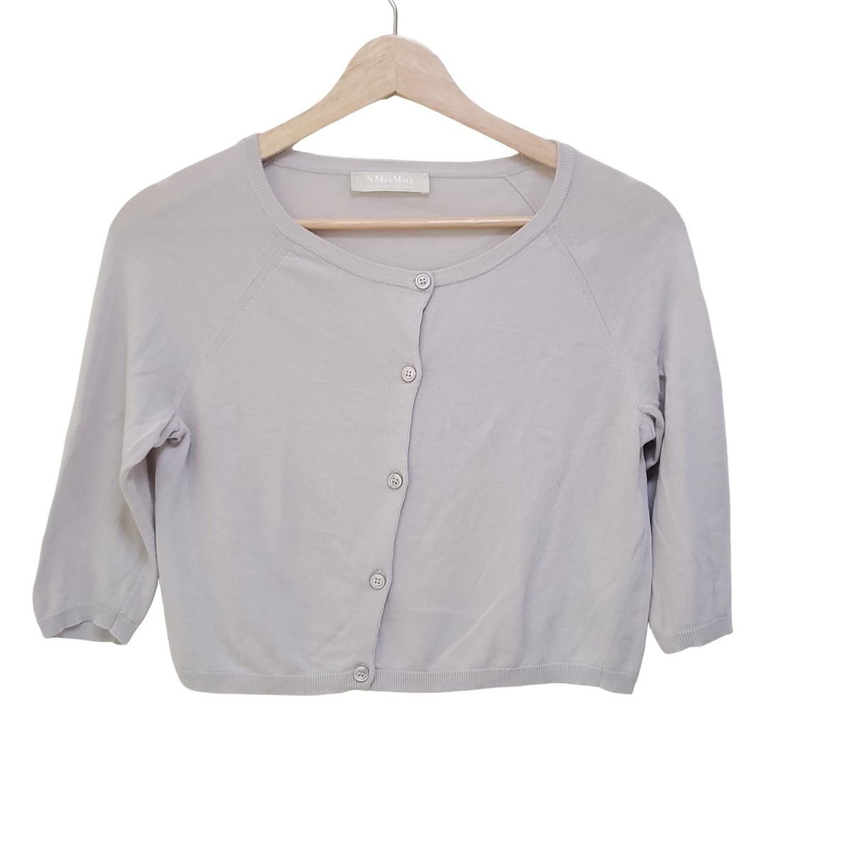 【中古】S Max Mara(マックスマーラ) ボレロ 七分袖 ベージュ