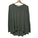【中古】TRU TRUSSARDI(トゥルートラサルディ) 長袖セーター クルーネック カーキ カシミヤ、シルク