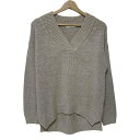 【中古】TRU TRUSSARDI(トゥルートラサルディ) 長袖セーター Vネック ベージュ リネン、リネン、ウール|詳細画像