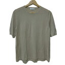 【中古】TRU TRUSSARDI(トゥルートラサルディ) 半袖セーター クルーネック ベージュ ウール、シルク