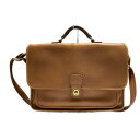 【中古】COACH(コーチ) ビジネスバッグ 本体ロックなし ダークブラウン レザー