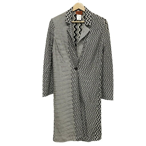 【中古】MISSONI(ミッソーニ) コート 長袖/ニット/シルク混/春/秋 白×黒 【中古】MISSONI(ミッソーニ) コート 長袖/ニット/シルク混/春/秋 白×黒
