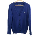 【中古】Burberry Black Label(バーバリーブラックレーベル) カーディガン 長袖 ブルー