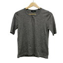 【中古】Aquascutum(アクアスキュータム) 半袖セーター クルーネック/カシミヤ/シルク グレー