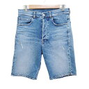 【中古】EMPORIOARMANI(エンポリオアルマーニ) ハーフパンツ デニム/ダメージ加工 ブルー