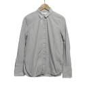 【中古】JILSANDER(ジルサンダー) 長袖シャツブラウス ストライプ 白×ネイビー
