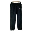 【中古】COACH(コーチ) パンツ フルレングス/一部レザー/ウエストゴム/championコラボ 黒