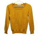 【中古】DIOR/ChristianDior(ディオール/クリスチャンディオール) 長袖セーター クルーネック/カシミヤ/シルク ブラウン