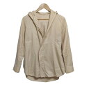 【中古】YOHJI YAMAMOTO +NOIR(ヨウジヤマモトプリュスノアール) 長袖シャツブラウス フード付き ベージュ