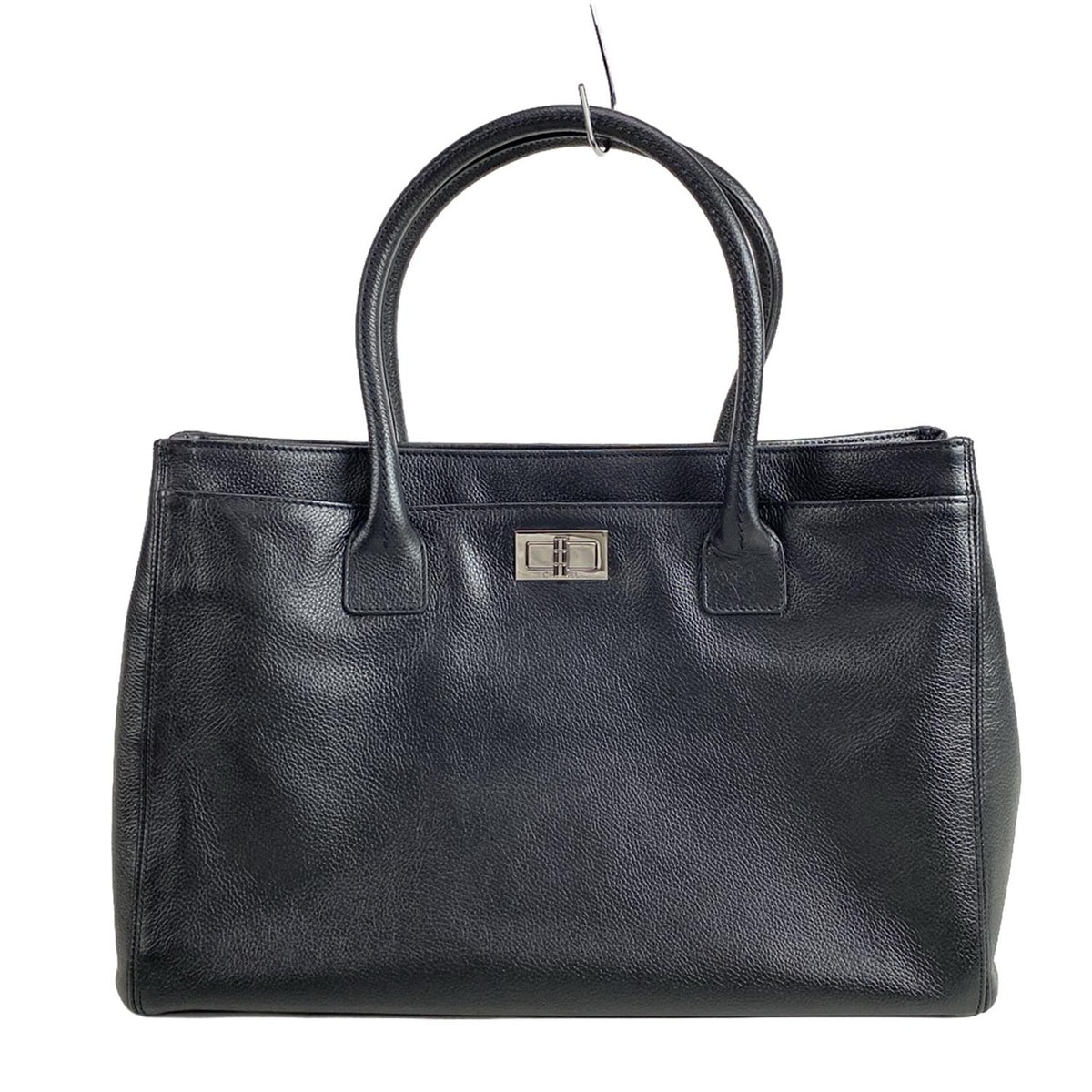 【中古】CHANEL(シャネル) エグゼクティブライン,2.55 トートバッグ 黒 レザー