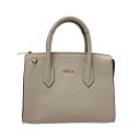 【中古】FURLA(フルラ) ハンドバッグ ピンクベージュ レザー