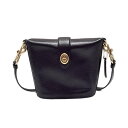 【中古】COACH(コーチ) ショルダーバッグ 黒 レザー