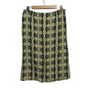 【中古】ETRO(エトロ) ロングスカート ダークグリーン×ベージュ×マルチ(4)