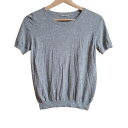 【中古】theory luxe(セオリーリュクス) 半袖セーター クルーネック/シルク/薄手 グレー