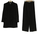 【中古】Max Mara(マックスマーラ) レディースパンツスーツ 黒×ダークブラウン