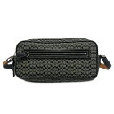 【中古】COACH(コーチ) ミニシグネチャー柄 ショルダーバッグ 黒×白 レザー(4)