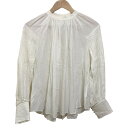 【中古】CASA FLINE(カーサフライン) 長袖シャツブラウス プリーツ アイボリー
